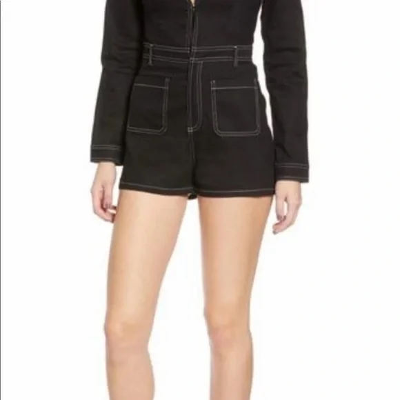 Black Romper Sz S - Picture 3 of 4